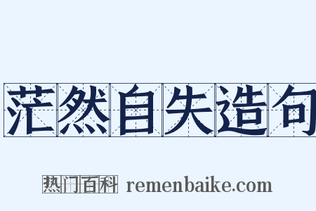 茫然自失造句是什么意思的图片